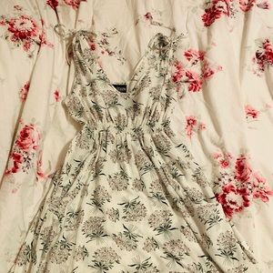 Culture Shop Mini Dress. Off White and Black.